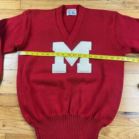 Vintage 60’s The Cincinnati Athletic Goods Co Letterman Sweater Knit Size M - Picture 5 of 11